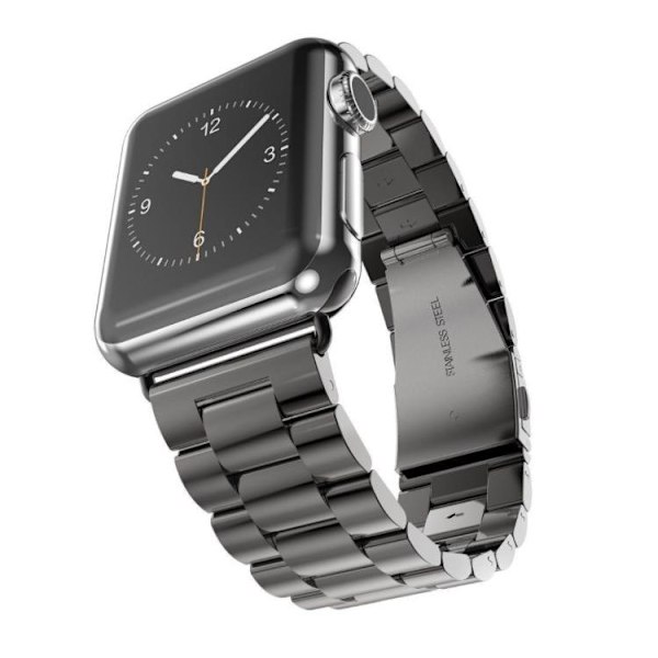 Apple Watch 4 - 44mm - Stilren stållänk (Rostfritt Stål) Svart Svart