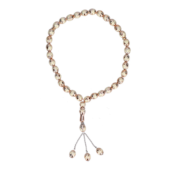 Muslimiska bönepärlor i ljusa färger, iögonfallande, fin textur, bekvämt grepp, Tasbih bönepärlor, beige