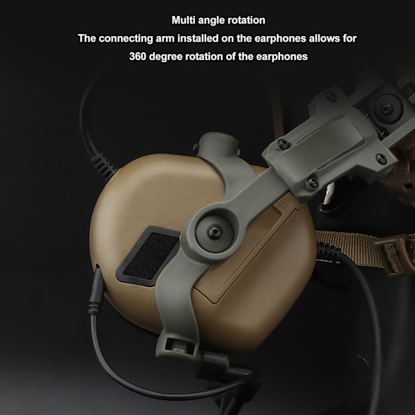 360 graders rotationshjälm guide adapter multivinkel rotationshjälm rail adapter ljud pickup brusreducering headset hjälm tillbehör