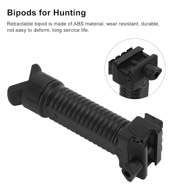 Utomhus hopfällbar bipod Y-fäste i plast ABS skena montering bipod för skytte jakt