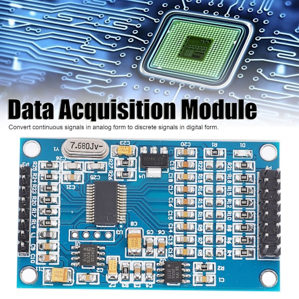 24-bit 8-kanals ADC-modul Datainsamlingskort Hög noggrannhet 30ksps Datautgångshastighet ADS1256