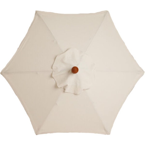 GVErsättningsskydd för parasoll - 6 ribbor - Diameter 2m - Vattentät - UV-skydd - Ersättningstyg - Beige