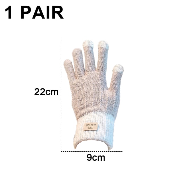 Vinterhandskar för kvinnor, varm elastisk manschett thermal handske, stil 1