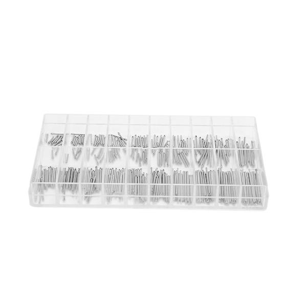 0,9 mm klockarmband delade stift 304 rostfritt stål klockdelar sortiment 8‑27 mm
