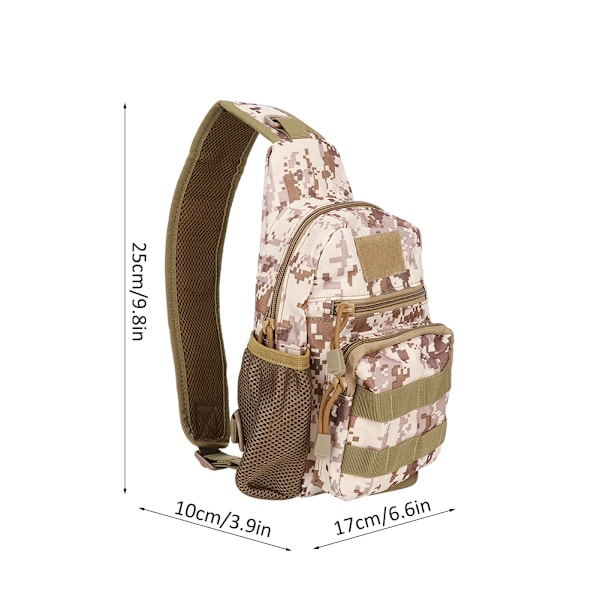 Sports Sling Chest Bag Camouflage Tactics Outdoor Compact Haversack Hiking Cycling Pack BagSansha Digital Color