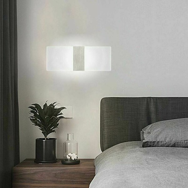 LED-vägglampa 12W Modern Lampa Design Upp och Ner Vägglampor Inomhus Vägglampa Akryl Vägglampa Nattlampa Kallt Vitt