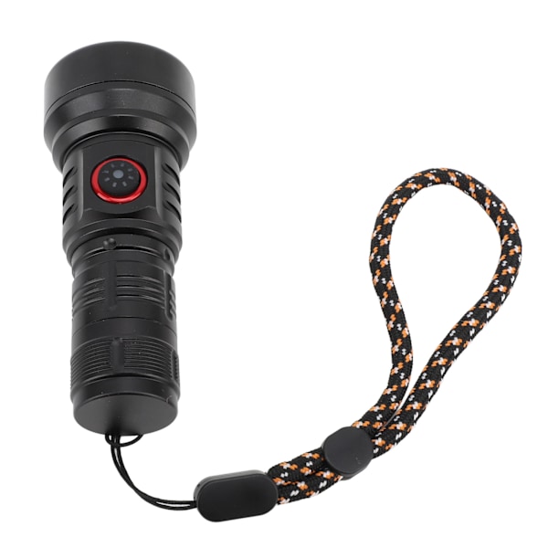LED Mini Ficklampa Aluminiumlegering 1000LM 5 Lägen USB Uppladdningsbar Portabel Super Starkt Vitt Ljus Ficklampa för Utomhus Nödsituationer Camping
