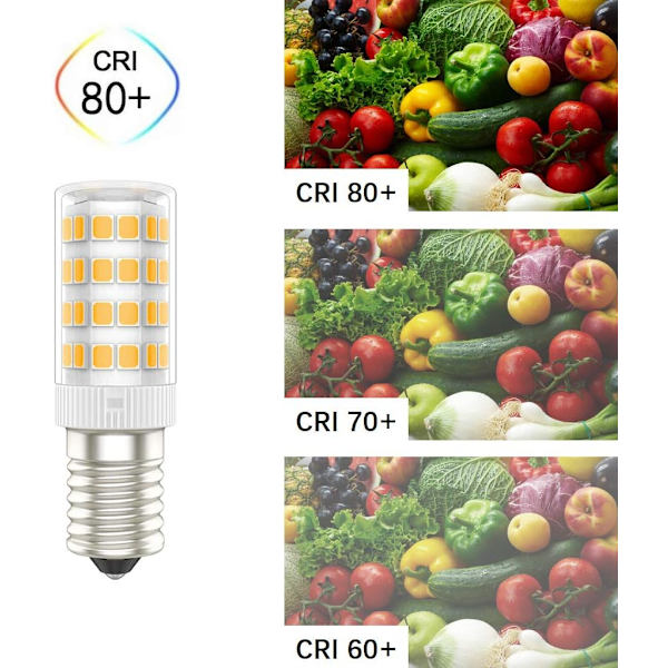 E14 LED-lampor, 7W (motsvarande 70W), kallvitt (6000K), AC220-240V, flimmerfri, ej dimbar, 700 lumen, CRI>80, 4-pack - (kallvitt, 7W)