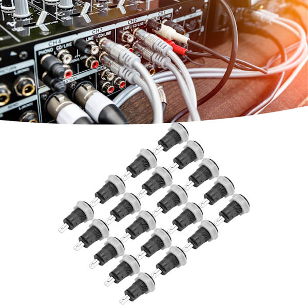 20 st banankontakt bindande postadapter mässing säker svetsningstyp jordningsterminal 4mm 402 1KV 32A svart
