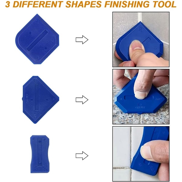 Silikon tätnings-/finishtillbehör, 35-pack, Mmgoqqt, Inox/PVC, Flerfärgad