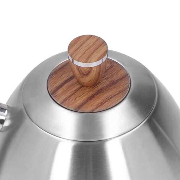 Häll över vattenkokare 800 ml Hållbar Rostfri Stål Bakelit Handtag Ergonomisk Design Svanhals Pip Kaffe Vattenkokare