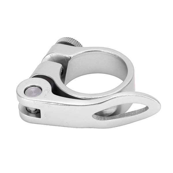 Cykelsadelstolpeklämma Korrosionsbeständig Hållbar Aluminiumlegering Sadelrörsklämma för CykelSilver