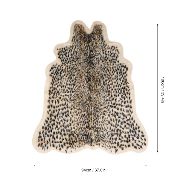 100x94cm Leopardmönstrad matta Imitation Faux Plyschmatta Hem Sovrum