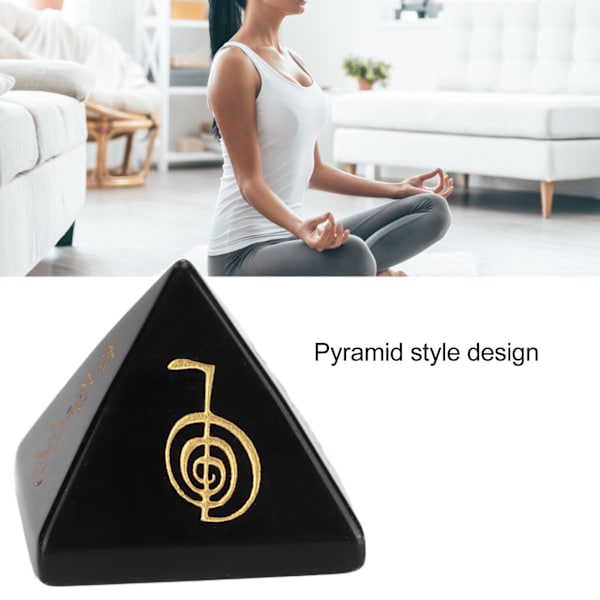Pyramid Energigenerator Attrahera rikedom välstånd frigöra negativitet Kristallpyramid för kontor sovrum bil Svart obsidian