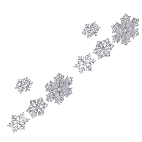 Jul Metall Scrapbooking Snöflingor Stansar, Tunn Stans för Exakt Korttillverkning & Prägling, Elegant Silver Snöflinga Design för Vinter
