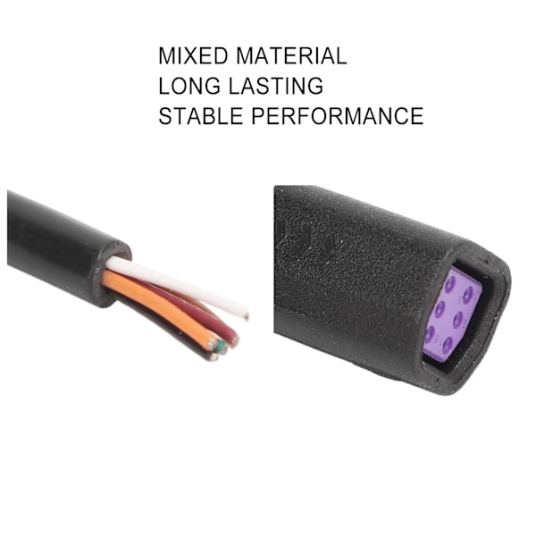 Cykelförlängningskabel 6-polig honidentifieringsmärkning IP66 48V AC DC Gummiblandade material Cykelmodifieringsdelar