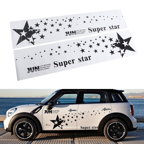 2 st. Bilsticker för Kaross 63x15 tum Vattentät Grafisk Dekal Universal för Bildekoration
