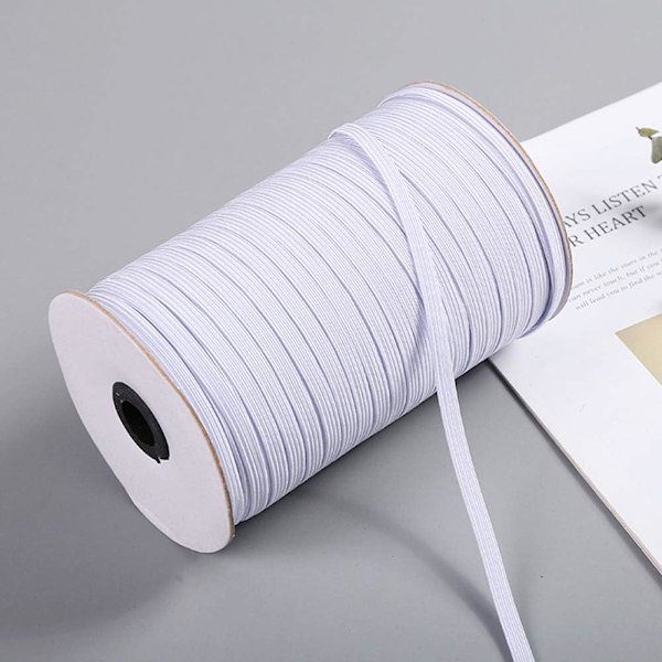 Elastiska band med platt bredd för sömnad och pyssel, högelastisk sladd töjbar flätad idealisk för DIY-smyckestillverkning, slitstarkt och andningsbart material