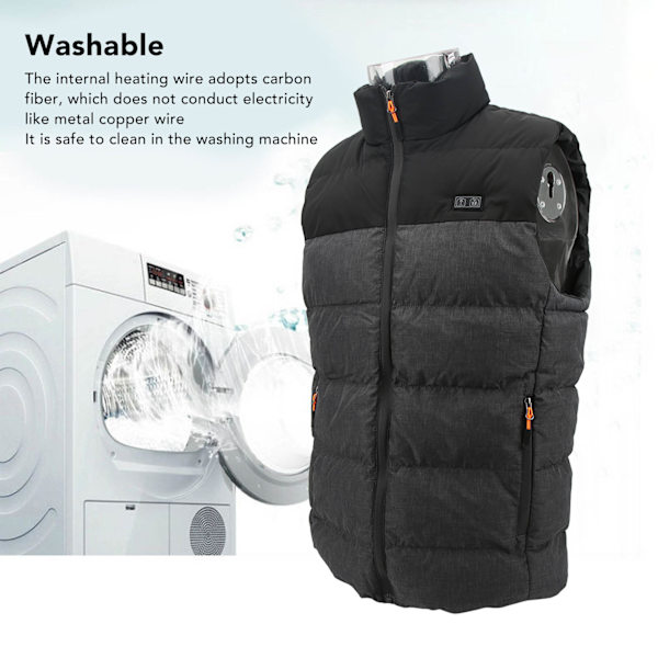 Uppvärmd väst 11 värmezoner 3 växlar temperatur Lätt unisex bärbar USB värmejacka för vinter XXXL