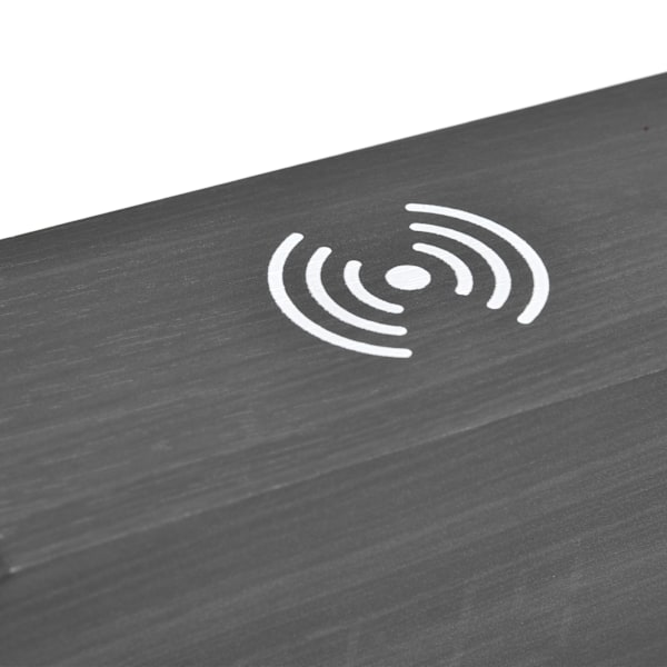 Digital väckarklocka trådlös laddning automatisk temperaturdetektering säker stabil LED elektronisk klocka svart