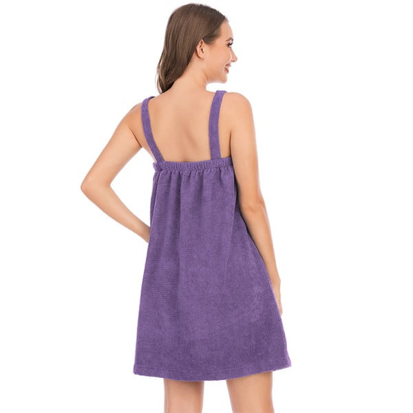 Klänning för badkar/dusch omlott handduk för kvinnor med remmar