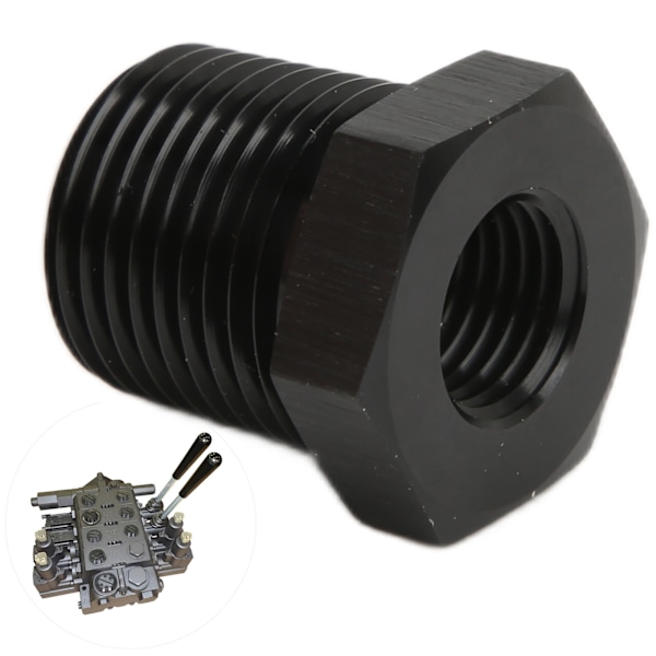 1/4 tum NPT Han till 1/8 tum NPT Hon Reduceradapter Svart Koppling Biltillbehör