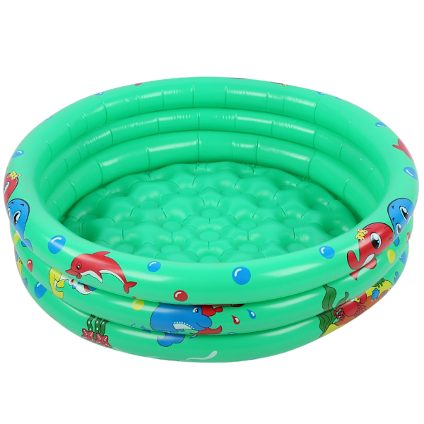 Rund uppblåsbar baby toddlers simbassäng bärbar uppblåsbar barn liten grön pool hem inomhus utomhus för barn flicka pojke 150 cm/59,0 tum grön