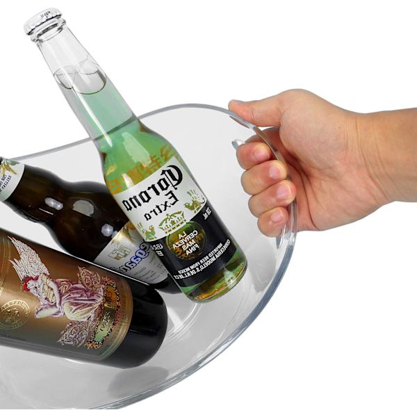 Klar plast is hink - förvaringsbehållare - perfekt för vin, champagne eller ölflaskor