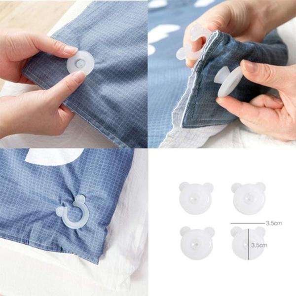 Set med 12 klämmor för täcket, Jormftte, Plast, Transparent