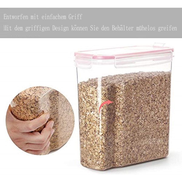 Vtopmart förvaringsburk set, BPA-fri, plastförvaringsburkar, lufttät