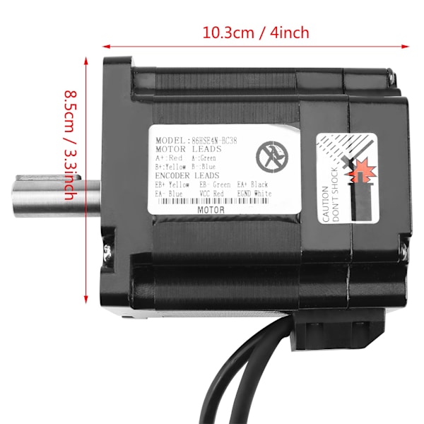 HSS86 Hybrid Servo Driver   NEMA34 Sluten Krets Hög Hastighet Stepper Servomotor 4N.M 0~1000RPM