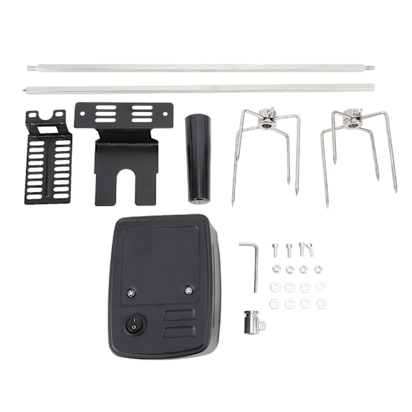 Rotisserigrillset Stabil Roterande Motor BBQ Grillset 15kg Lastkapacitet för Uteplats Utomhus