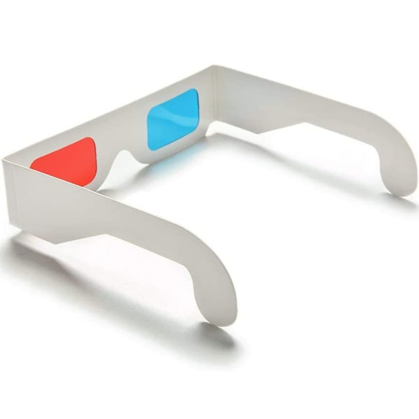 Universella Anaglyph 3D-glasögon, hopfällbara och lätta att förvara, lågkostnadslösning för stereoskopiska behov, justerbar passform, kompatibla med 3D-visning på