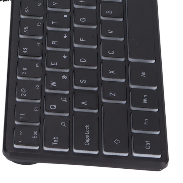 Trådbundet speltangentbord 64 tangenter Mini RGB 3 bakgrundsbelysningar Skrivbord Notebook Datortillbehör