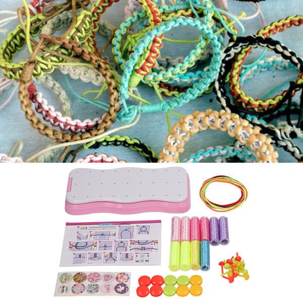 Vänskapsarmband Tillverkningskit Leksaker för 6 7 8 9 10 11 12 År Gamla Flickor Barn Konst och Hantverk Snörtillverkare Verktyg Armband DIY