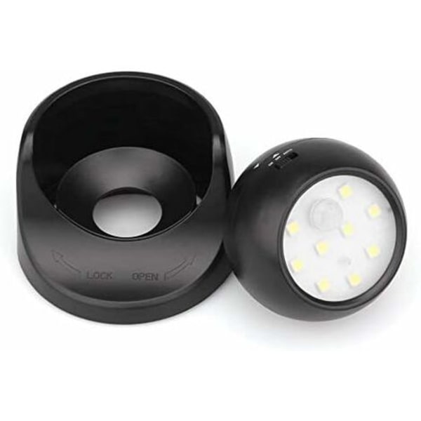 Utomhusvägglampa med rörelsesensor 1000 Lumen LED-utomhusbelysning Sladdlös batteridriven belysning 360 graders rotation och lutning