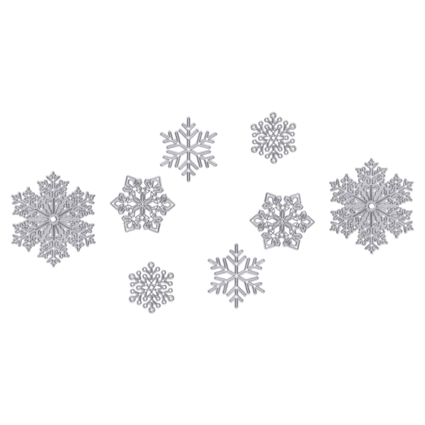 Jul Metall Scrapbooking Snöflingor Stansar, Tunn Stans för Exakt Korttillverkning & Prägling, Elegant Silver Snöflinga Design för Vinter