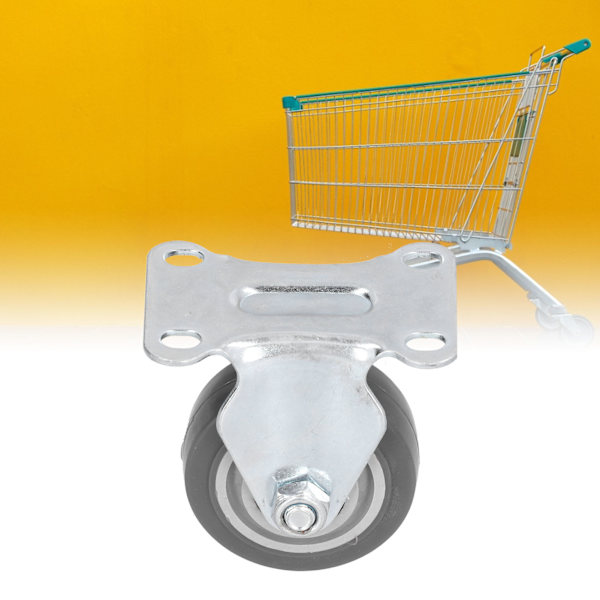 Kastar Tungt Lågbrus Gummi Tillbehör Ersättning med Platta för Vagn Trolley