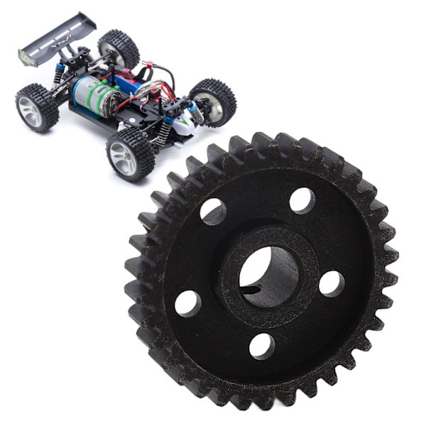 34T RC-motorväxel M1.0 8 mm kugghjulsborrning i stål svart RC-motorpinjongväxel för Arrma 1/7 1/8 RC-bilar