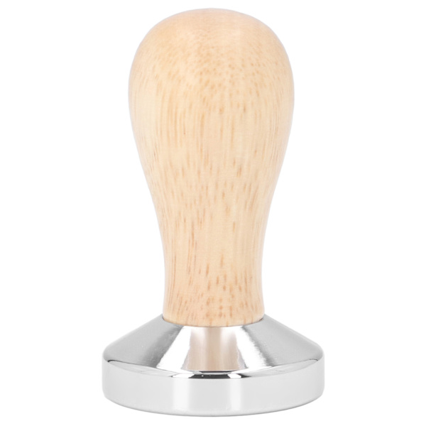 Kaffe Tamper Avtagbar Livsmedelskvalitet Rostfritt Stål Platt Botten Kaffe Pulver Press Hammer Med Trähandtag 51mm