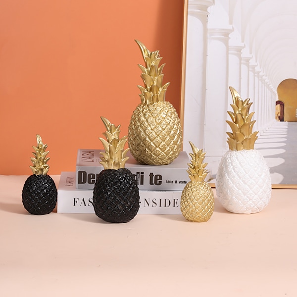Dekorativ ananas guld, hartsananas modell prydnad, modern hantverksdekoration, vardagsrum, vinskåp, sovrum, rumsdekorationer, kontor
