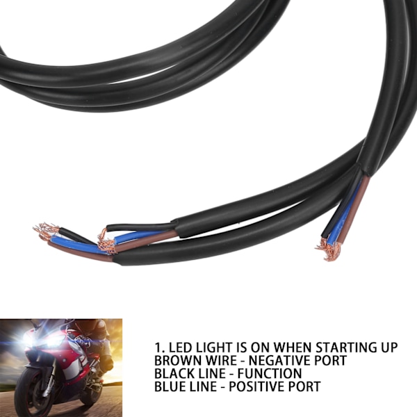 Universal LED Motorcykelströmbrytare Styre Justerbar Strömbrytare för Motorcykelombyggnad