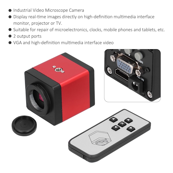 1080P VGA Industriellt Mikroskop CMount Kamera för Telefon Surfplatta PC Svetsning Reparation AC100240V(EU )