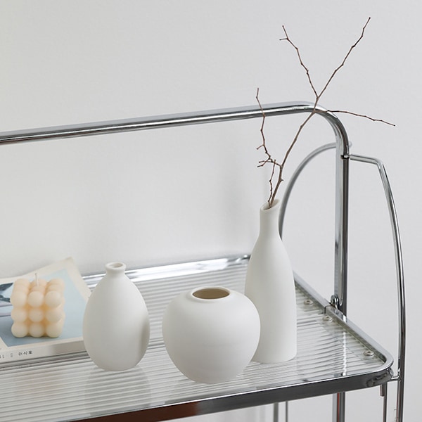 Keramisk vasuppsättning med 3, blomvas minimalism stil för rustik heminredning, modern bondgårdsdekor, vardagsrumsdekor, hylladekor, bordsdekor,