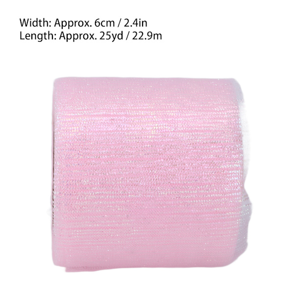 Tulle Rulle Symphony Line Mesh Rulle Manuell DIY Hårprydnad Rosett Nättyg TillbehörRosa