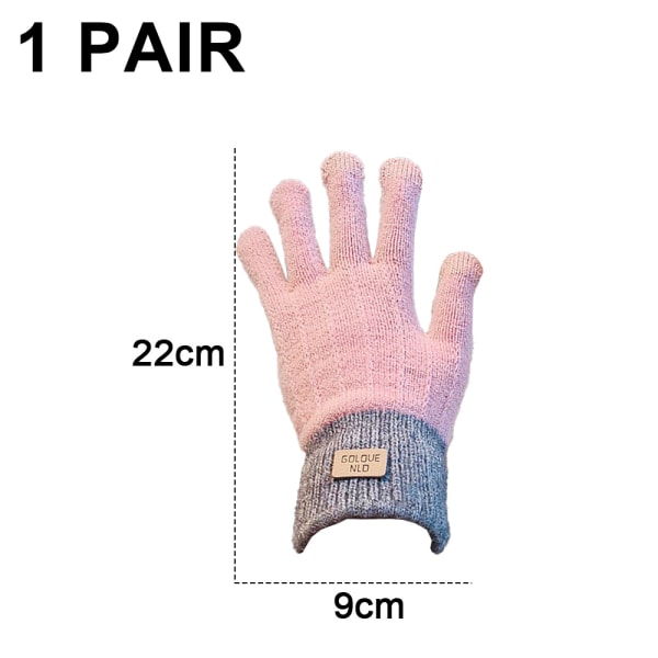 Vinterhandskar för kvinnor, varm elastisk manschett thermal handske, stil 5