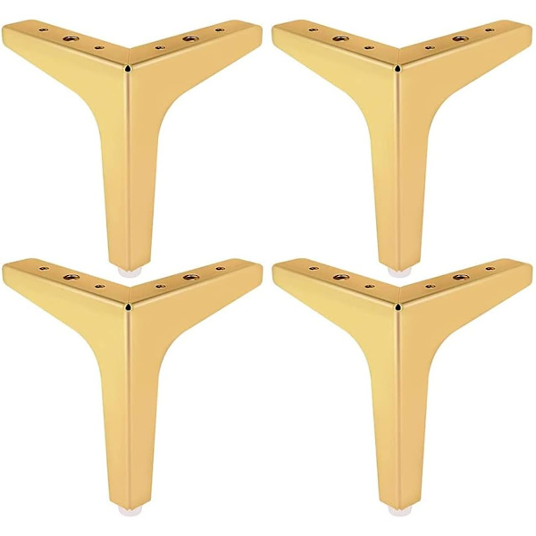 4 st möbelben, guld möbelben, DIY bordben, skåpben, möbelfötter, skåpben möbelben, guld metall möbelben (B)