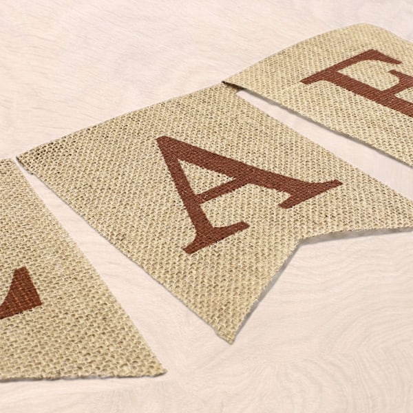 Naturlig Jute Säckvävgirlang, Höstskördedesign med Slitstarkt Luktfritt Material för Thanksgiving Day Manteldekoration (13 X 17,5 Cm)
