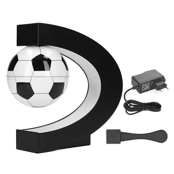 Magnetisk svävande fotboll med C-formad bas för barn Magnetisk flytande fotboll med låg friktion för födelsedag 100-240V EU-kontakt