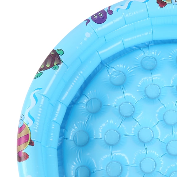 Inomhus och utomhus baby simbassäng rund uppblåsbar barn vattenspel lekpool blå 150 cm/59,1 tum